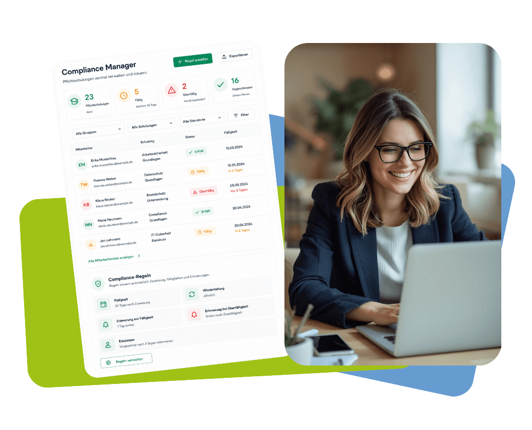 Spreadmind Compliance Manager für Pflichtschulungen