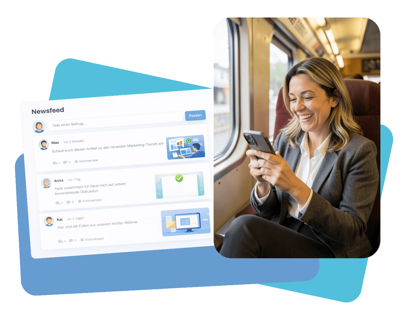 Spreadmind Funktion - Newsfeed